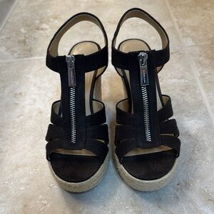 Michael Kors Black Espadrille Sandals Minimalist Design
